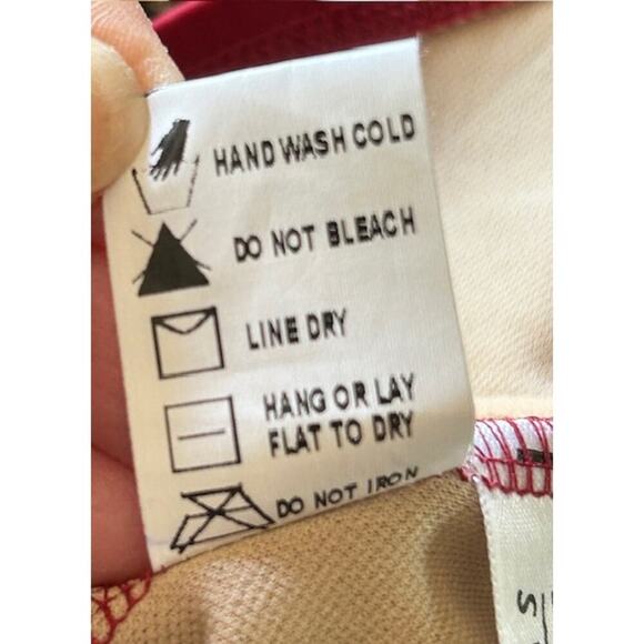 Shape FX Tummy Control Burgundy One Piece Halter Swimsuit size 8 NWT - Picture 5 of 7